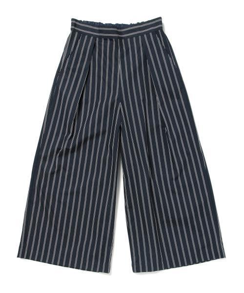 Ray BEAMS(レイビームス)の「Ray BEAMS / ストライプ クロップド ガウチョパンツ(その他パンツ・レディース・ブラック/ネイビー・1/0)」の3枚目の写真