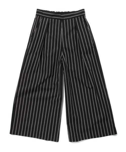 Ray BEAMS(レイビームス)の「Ray BEAMS / ストライプ クロップド ガウチョパンツ(その他パンツ・レディース・ブラック/ネイビー・1/0)」の4枚目の写真