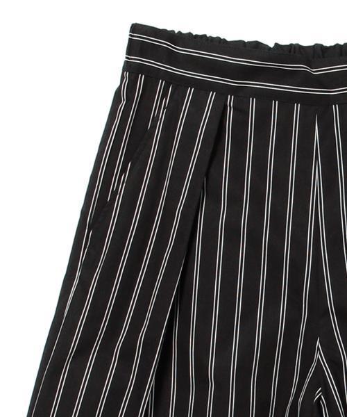 Ray BEAMS(レイビームス)の「Ray BEAMS / ストライプ クロップド ガウチョパンツ(その他パンツ・レディース・ブラック/ネイビー・1/0)」の6枚目の写真