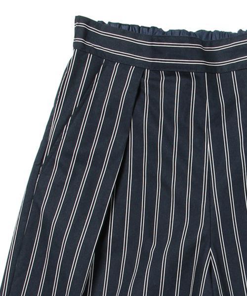 Ray BEAMS(レイビームス)の「Ray BEAMS / ストライプ クロップド ガウチョパンツ(その他パンツ・レディース・ブラック/ネイビー・1/0)」の10枚目の写真