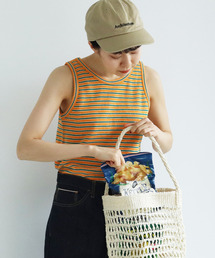 PAR ICI | パールニットボーダー ノースリーブカットソー(タンクトップ)