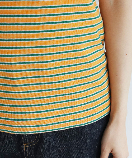 PAR ICI（パーリッシィ）の「パールニットボーダー ノースリーブカットソー（タンクトップ・レディース・オレンジ/アイボリー・FREE）」の18枚目の写真