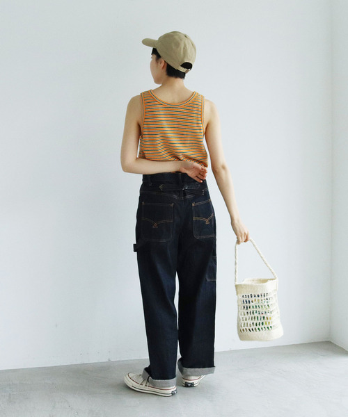 PAR ICI（パーリッシィ）の「パールニットボーダー ノースリーブカットソー（タンクトップ・レディース・オレンジ/アイボリー・FREE）」の12枚目の写真