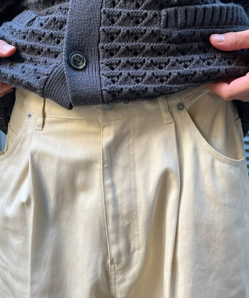CIAOPANIC(チャオパニック)の「【ZOZO限定】ワイドカツラギパンツ(チノパンツ・メンズ・ダークグレー/ライトベージュ/モスグリーン・M/S/L/XL/XS)」の4枚目の写真