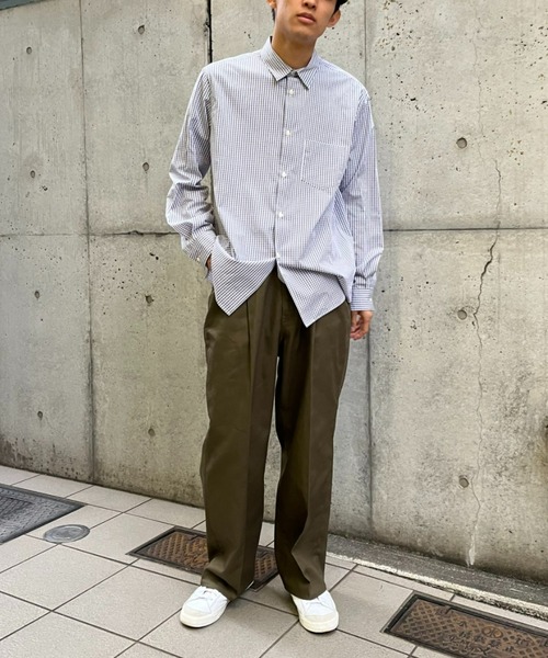 CIAOPANIC(チャオパニック)の「【ZOZO限定】ワイドカツラギパンツ(チノパンツ・メンズ・ダークグレー/ライトベージュ/モスグリーン・M/S/L/XL/XS)」の19枚目の写真