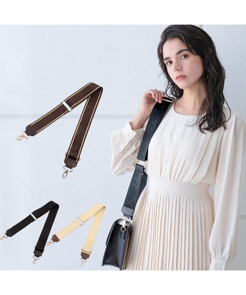 Clelia(クレリア)の「ジャガード折ナイロンショルダーベルト(ショルダーバッグ・レディース・ベージュ系その他/ベージュ系その他2/ブラック系その他/ブラウン系その他/ブラック系その他2/ブラウン系その他2・ONE SIZE)」の7枚目の写真