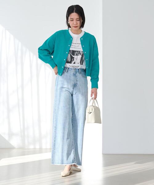 green label relaxing（グリーンレーベルリラクシング）の「［ size SHORT / TALLあり ］ワイド デニム パンツ（デニムパンツ・レディース・ライトブルー/コバルトブルー・SHORT/34/36/38/40/TALL）」の12枚目の写真