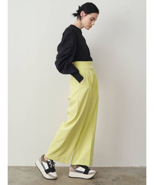 ELENDEEK（エレンディーク）の「コットンギャザースリーブニット（ニット/セーター・レディース・その他1/ブラック/オフホワイト・FREE）」の8枚目の写真