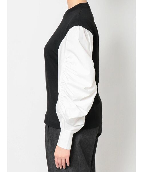 ELENDEEK（エレンディーク）の「コットンギャザースリーブニット（ニット/セーター・レディース・その他1/ブラック/オフホワイト・FREE）」の18枚目の写真