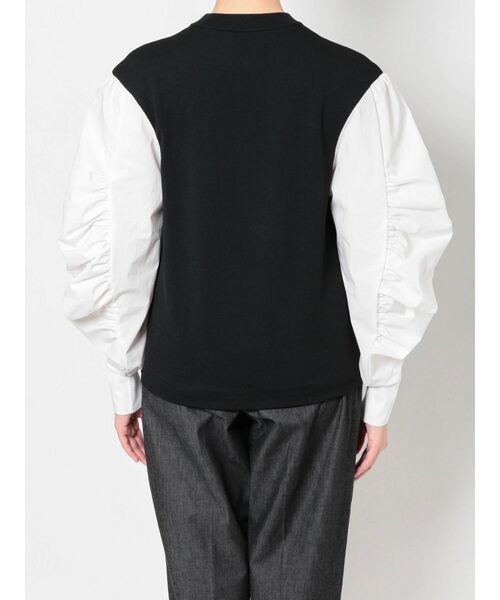 ELENDEEK（エレンディーク）の「コットンギャザースリーブニット（ニット/セーター・レディース・その他1/ブラック/オフホワイト・FREE）」の15枚目の写真