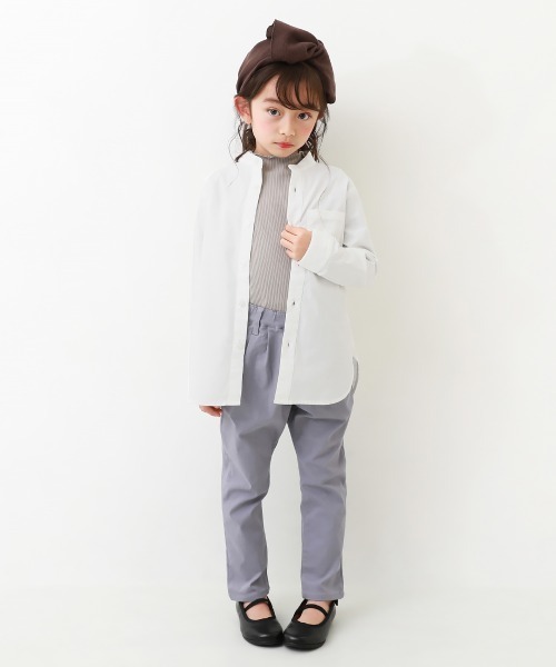 devirock（デビロック）の「スタンドカラーロング丈シャツ（シャツ/ブラウス・キッズ・ホワイト/グレー/ネイビー/その他4・100cm/120cm/150cm/110cm/140cm/130cm/160cm）」の8枚目の写真