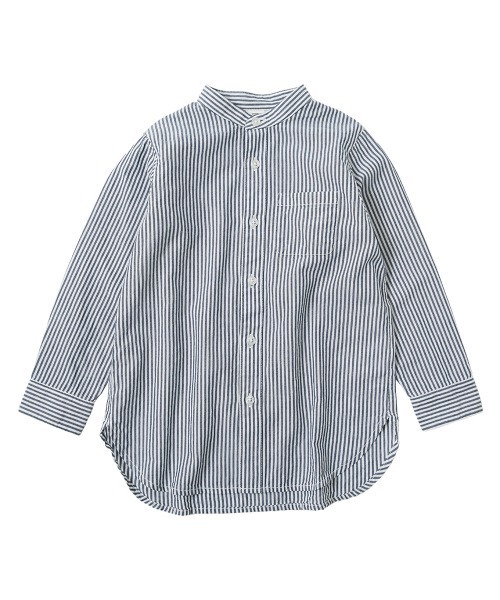 devirock（デビロック）の「スタンドカラーロング丈シャツ（シャツ/ブラウス・キッズ・ホワイト/グレー/ネイビー/その他4・100cm/120cm/150cm/110cm/140cm/130cm/160cm）」の6枚目の写真