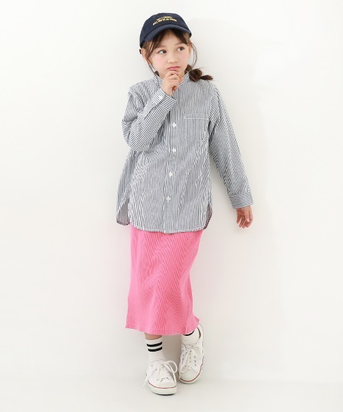 devirock（デビロック）の「スタンドカラーロング丈シャツ（シャツ/ブラウス・キッズ・ホワイト/グレー/ネイビー/その他4・100cm/120cm/150cm/110cm/140cm/130cm/160cm）」の16枚目の写真