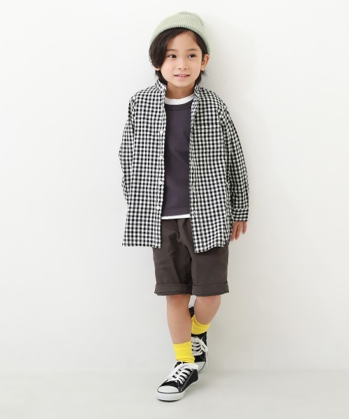 devirock（デビロック）の「スタンドカラーロング丈シャツ（シャツ/ブラウス・キッズ・ホワイト/グレー/ネイビー/その他4・100cm/120cm/150cm/110cm/140cm/130cm/160cm）」の15枚目の写真