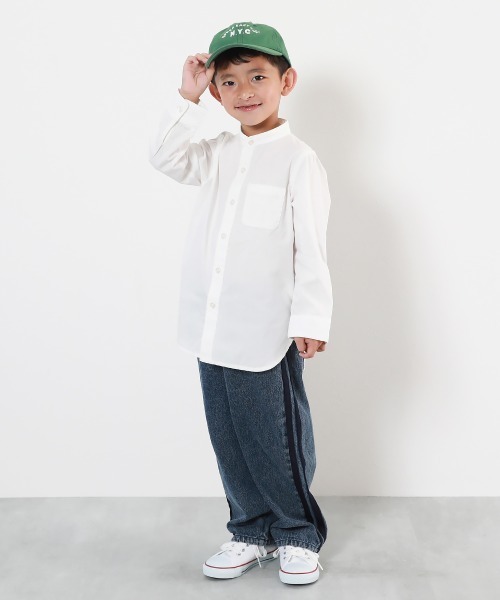 devirock（デビロック）の「スタンドカラーロング丈シャツ（シャツ/ブラウス・キッズ・ホワイト/グレー/ネイビー/その他4・100cm/120cm/150cm/110cm/140cm/130cm/160cm）」の18枚目の写真