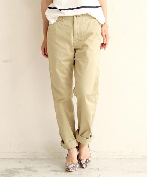 BEAUTY&YOUTH UNITED ARROWS（ビューティーアンドユースユナイテッドアローズ）の「BYBC コットン チノテーパードパンツ◆（その他パンツ・レディース・ベージュ/オフホワイト・LARGE/MEDIUM/SMALL）」の2枚目の写真