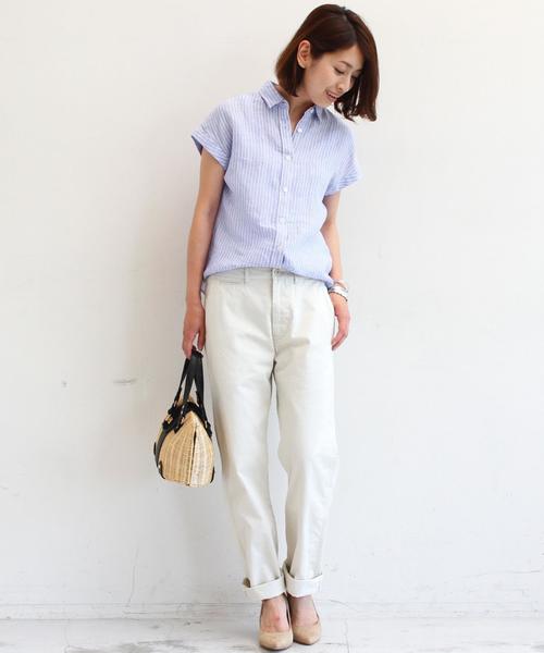 BEAUTY&YOUTH UNITED ARROWS（ビューティーアンドユースユナイテッドアローズ）の「BYBC コットン チノテーパードパンツ◆（その他パンツ・レディース・ベージュ/オフホワイト・LARGE/MEDIUM/SMALL）」の15枚目の写真