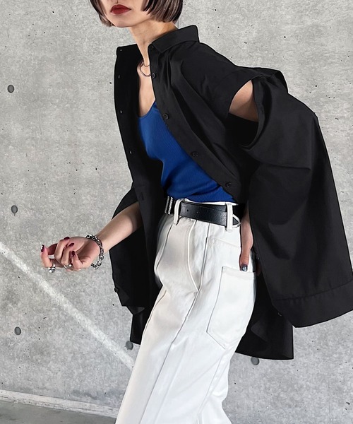 PAGEBOY(ページボーイ)の「WEB限定アイテム / アレンジスリーブシャツ(シャツ/ブラウス・レディース・ブラック/オフホワイト/ストライプ・FREE)」の13枚目の写真