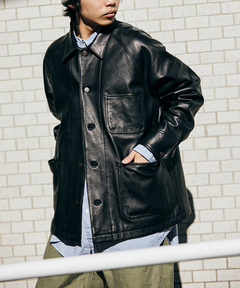 ブランド古着】ホースレザー シングルカーコート（ブルゾン）｜CALEE