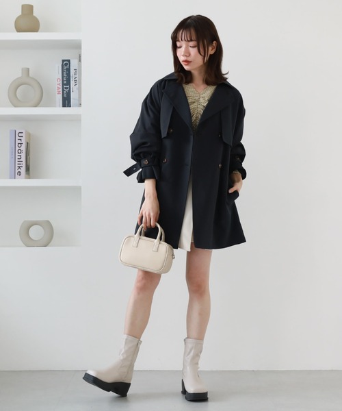 archives（アルシーヴ）の「ラップカーゴミニスカート（スカート・レディース・グレイッシュベージュ/アイボリー/ブラック・MEDIUM）」の15枚目の写真