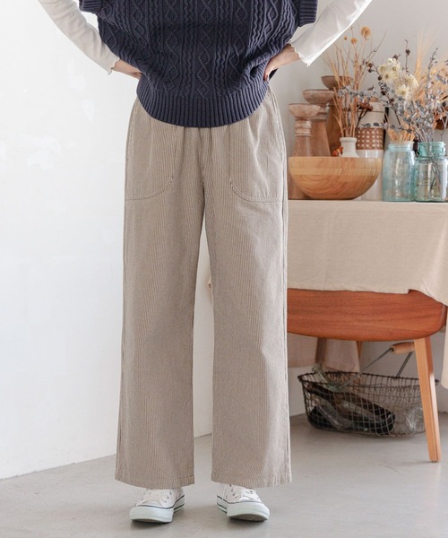 studio CLIP（スタディオクリップ）の「イージーストレートデニムパンツ[プチ・プラスサイズあり]（デニムパンツ・レディース・アイボリー/インディゴブルー/ブラック/ブルー/その他1/その他2/ライトブルー・MEDIUM/LARGE/X-LARGE/XX-LARGE/XXX-LARGE/PF）」の7枚目の写真