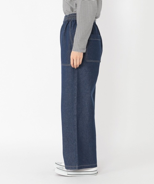 studio CLIP（スタディオクリップ）の「イージーストレートデニムパンツ[プチ・プラスサイズあり]（デニムパンツ・レディース・アイボリー/インディゴブルー/ブラック/ブルー/その他1/その他2/ライトブルー・MEDIUM/LARGE/X-LARGE/XX-LARGE/XXX-LARGE/PF）」の8枚目の写真
