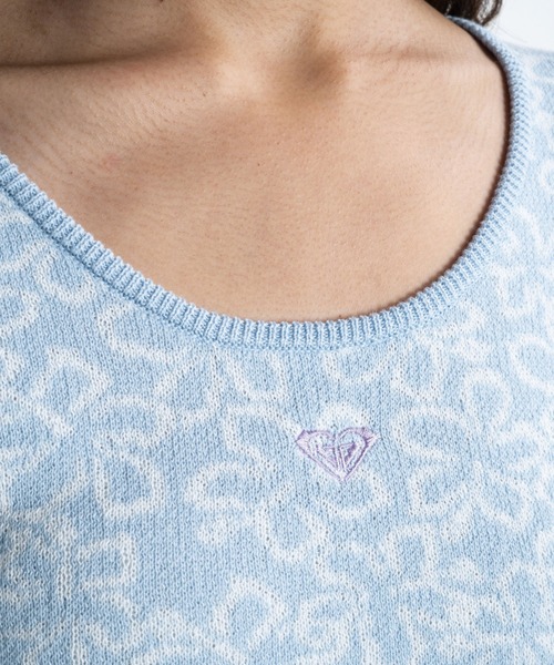 ROXY(ロキシー)の「HAWAIIAN HEAT TOPS/ロキシークロップドトップス(Tシャツ/カットソー・レディース・ブルー/パープル/ブラック・SMALL/MEDIUM/LARGE)」の8枚目の写真