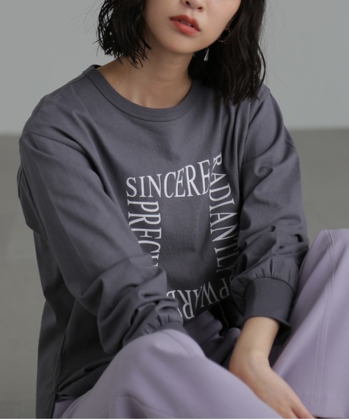FREE'S MART(フリーズマート)の「◆フロッキーロゴアソートビッグロンT(Tシャツ/カットソー・レディース・ブラック/ホワイト/ホワイト系その他・FREE)」の12枚目の写真