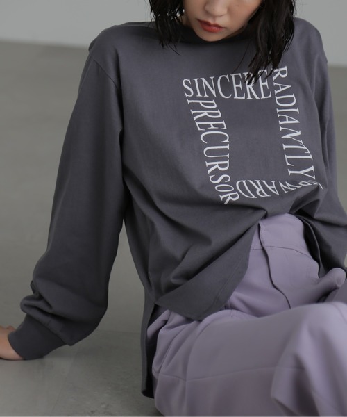 FREE'S MART(フリーズマート)の「◆フロッキーロゴアソートビッグロンT(Tシャツ/カットソー・レディース・ブラック/ホワイト/ホワイト系その他・FREE)」の6枚目の写真