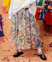 RNA | G1050 PINK MOTEL C.C.Mプリントメッシュスカート(スカート)