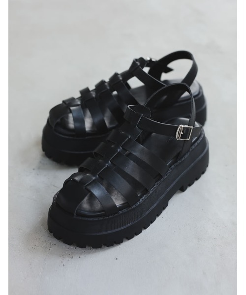 Re:EDIT（リエディ）の「[辻元舞さん着用][2023S/S COLLECTION][小さい/大きいサイズ有]厚底グルカサンダル（サンダル・レディース・ホワイト/ブラック・LARGE/SMALL/X-SMALL/MEDIUM/XX-LARGE/X-LARGE）」の21枚目の写真