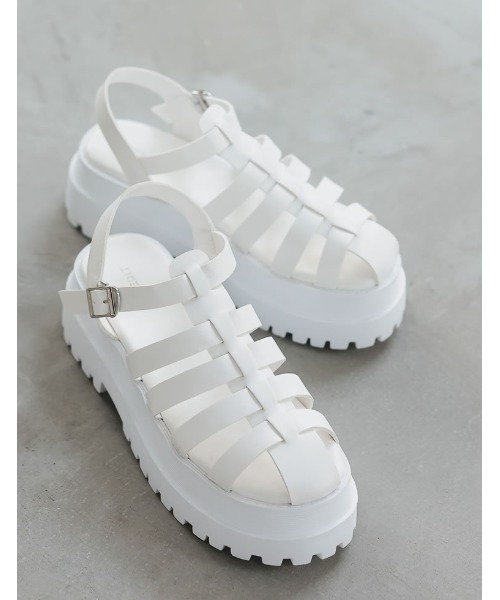 Re:EDIT（リエディ）の「[辻元舞さん着用][2023S/S COLLECTION][小さい/大きいサイズ有]厚底グルカサンダル（サンダル・レディース・ホワイト/ブラック・LARGE/SMALL/X-SMALL/MEDIUM/XX-LARGE/X-LARGE）」の22枚目の写真
