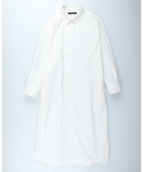 HONEYSUCKLE ROSE（ハニーサックルローズ）の「【HONEYSUCKLE ROSE】長袖シャツワンピース（シャツ/ブラウス・レディース・ホワイト/ホワイト×ブルー/ネイビー×ホワイト・M/L）」の17枚目の写真