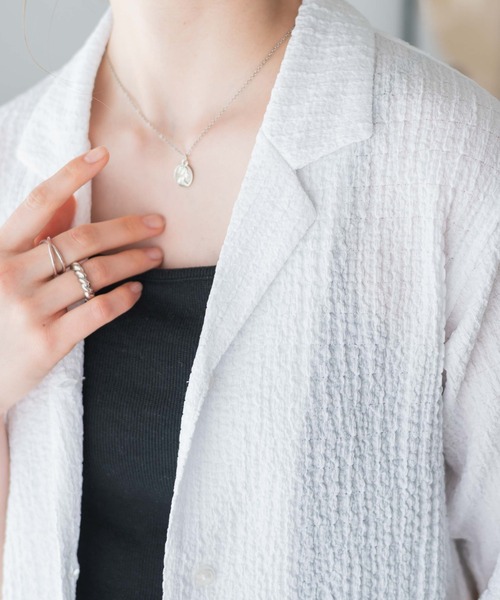 WEGO（ウィゴー）の「WEGO/【セットアップ対応商品】クリンクルオープンカラーシャツ（シャツ/ブラウス・レディース・イエロー/ブラック/サックスブルー/オフホワイト・FREE）」の20枚目の写真