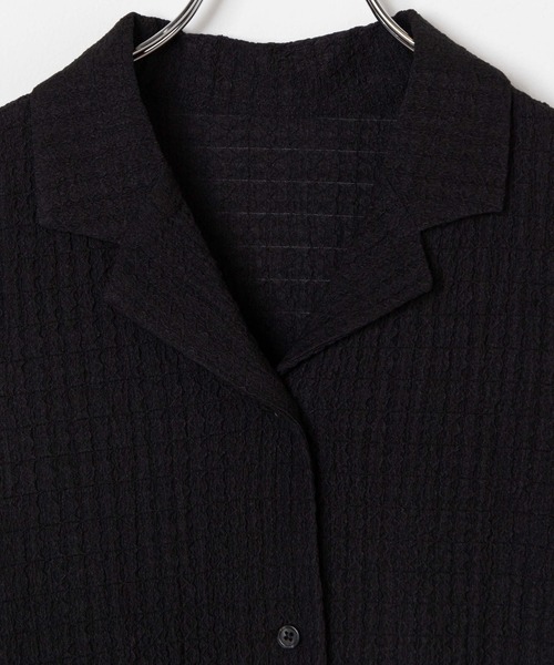 WEGO（ウィゴー）の「WEGO/【セットアップ対応商品】クリンクルオープンカラーシャツ（シャツ/ブラウス・レディース・イエロー/ブラック/サックスブルー/オフホワイト・FREE）」の11枚目の写真