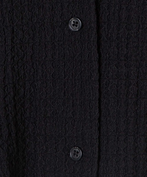 WEGO（ウィゴー）の「WEGO/【セットアップ対応商品】クリンクルオープンカラーシャツ（シャツ/ブラウス・レディース・イエロー/ブラック/サックスブルー/オフホワイト・FREE）」の12枚目の写真