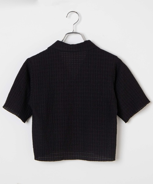 WEGO（ウィゴー）の「WEGO/【セットアップ対応商品】クリンクルオープンカラーシャツ（シャツ/ブラウス・レディース・イエロー/ブラック/サックスブルー/オフホワイト・FREE）」の10枚目の写真