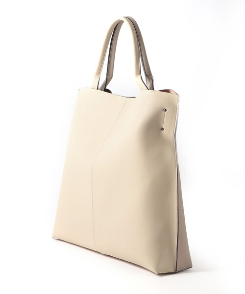 CAST:（キャストコロン）の「バイカラーソフトトートバック（トートバッグ・レディース・シルバー/ベージュ/ネイビー・FREE）」の15枚目の写真