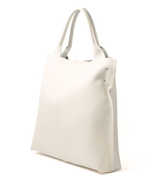 CAST:（キャストコロン）の「バイカラーソフトトートバック（トートバッグ・レディース・シルバー/ベージュ/ネイビー・FREE）」の16枚目の写真