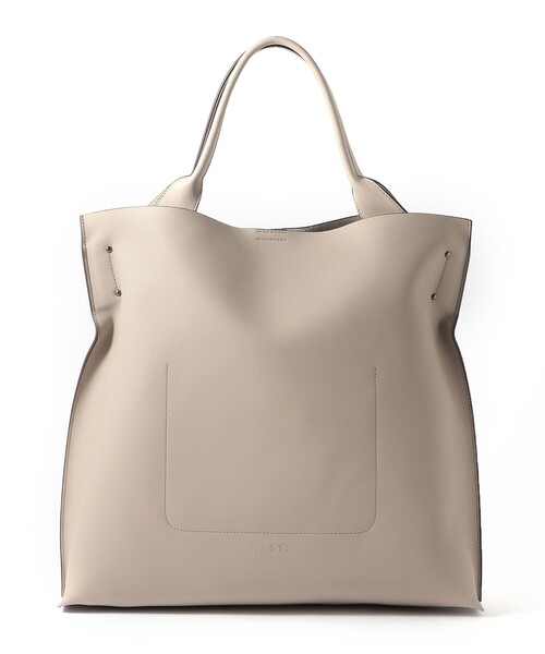 CAST:（キャストコロン）の「バイカラーソフトトートバック（トートバッグ・レディース・シルバー/ベージュ/ネイビー・FREE）」の19枚目の写真