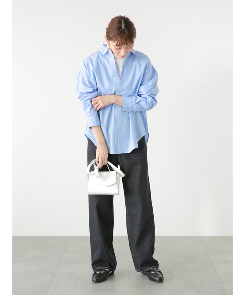 Lugnoncure(ルノンキュール)の「TCブロードレギュラーシャツ(シャツ/ブラウス・レディース・ブルー/オフホワイト/ブラック/サックスブルー・フリ-)」の15枚目の写真