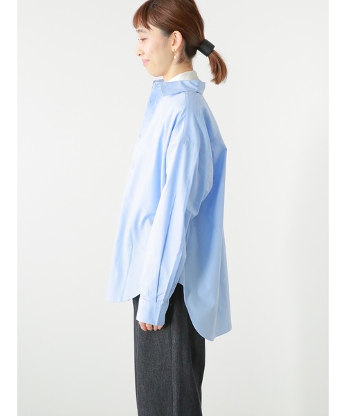 Lugnoncure(ルノンキュール)の「TCブロードレギュラーシャツ(シャツ/ブラウス・レディース・ブルー/オフホワイト/ブラック/サックスブルー・フリ-)」の8枚目の写真