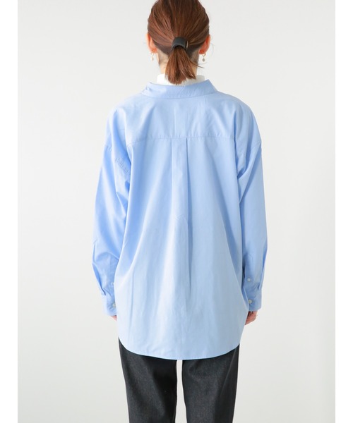 Lugnoncure(ルノンキュール)の「TCブロードレギュラーシャツ(シャツ/ブラウス・レディース・ブルー/オフホワイト/ブラック/サックスブルー・フリ-)」の7枚目の写真