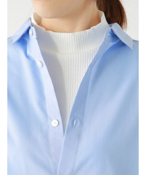 Lugnoncure(ルノンキュール)の「TCブロードレギュラーシャツ(シャツ/ブラウス・レディース・ブルー/オフホワイト/ブラック/サックスブルー・フリ-)」の6枚目の写真