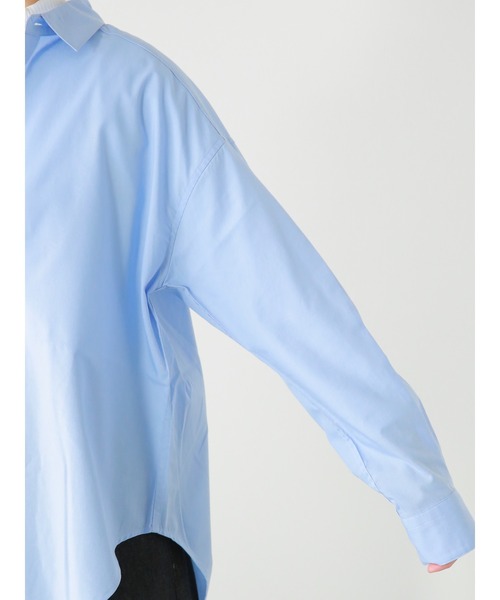 Lugnoncure(ルノンキュール)の「TCブロードレギュラーシャツ(シャツ/ブラウス・レディース・ブルー/オフホワイト/ブラック/サックスブルー・フリ-)」の10枚目の写真