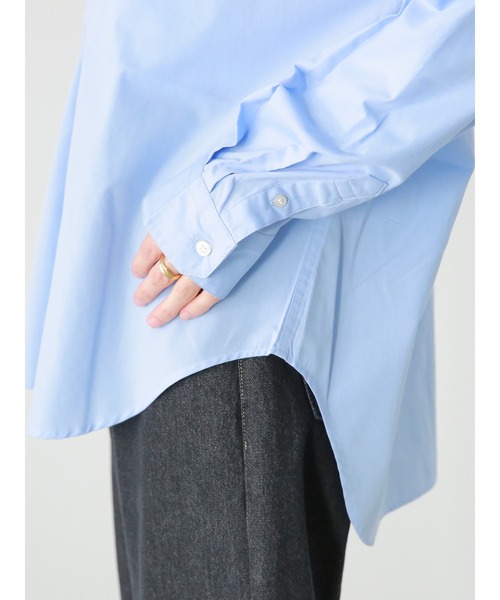 Lugnoncure(ルノンキュール)の「TCブロードレギュラーシャツ(シャツ/ブラウス・レディース・ブルー/オフホワイト/ブラック/サックスブルー・フリ-)」の14枚目の写真