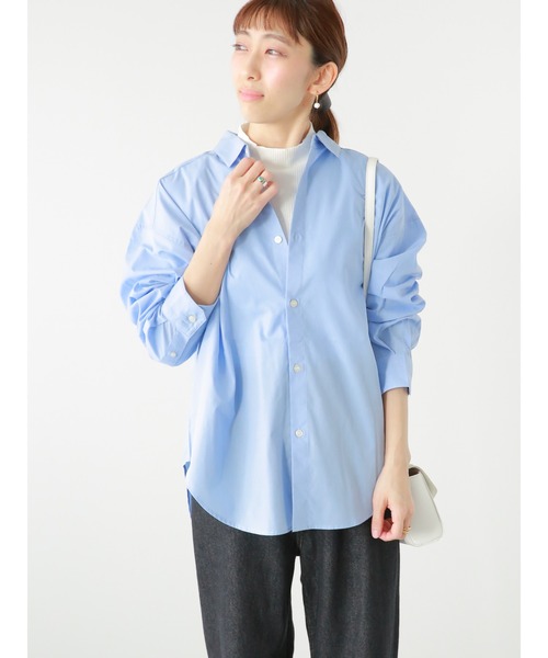 Lugnoncure(ルノンキュール)の「TCブロードレギュラーシャツ(シャツ/ブラウス・レディース・ブルー/オフホワイト/ブラック/サックスブルー・フリ-)」の22枚目の写真