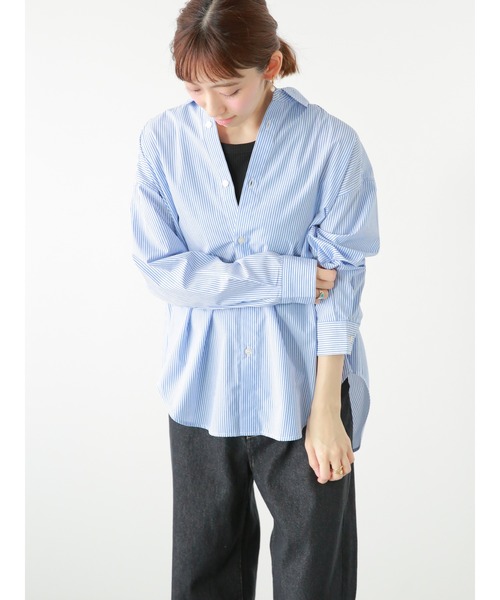 Lugnoncure(ルノンキュール)の「TCブロードレギュラーシャツ(シャツ/ブラウス・レディース・ブルー/オフホワイト/ブラック/サックスブルー・フリ-)」の19枚目の写真