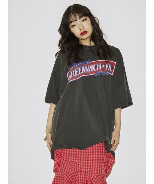 jouetie（ジュエティ）の「カラーロゴスーパーBIG Tシャツ（Tシャツ/カットソー・レディース・ブラック/オフホワイト/オレンジ・MEDIUM）」の4枚目の写真