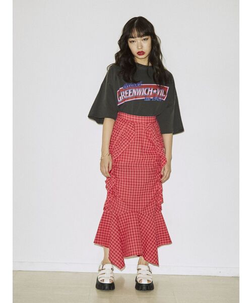 jouetie（ジュエティ）の「カラーロゴスーパーBIG Tシャツ（Tシャツ/カットソー・レディース・ブラック/オフホワイト/オレンジ・MEDIUM）」の5枚目の写真